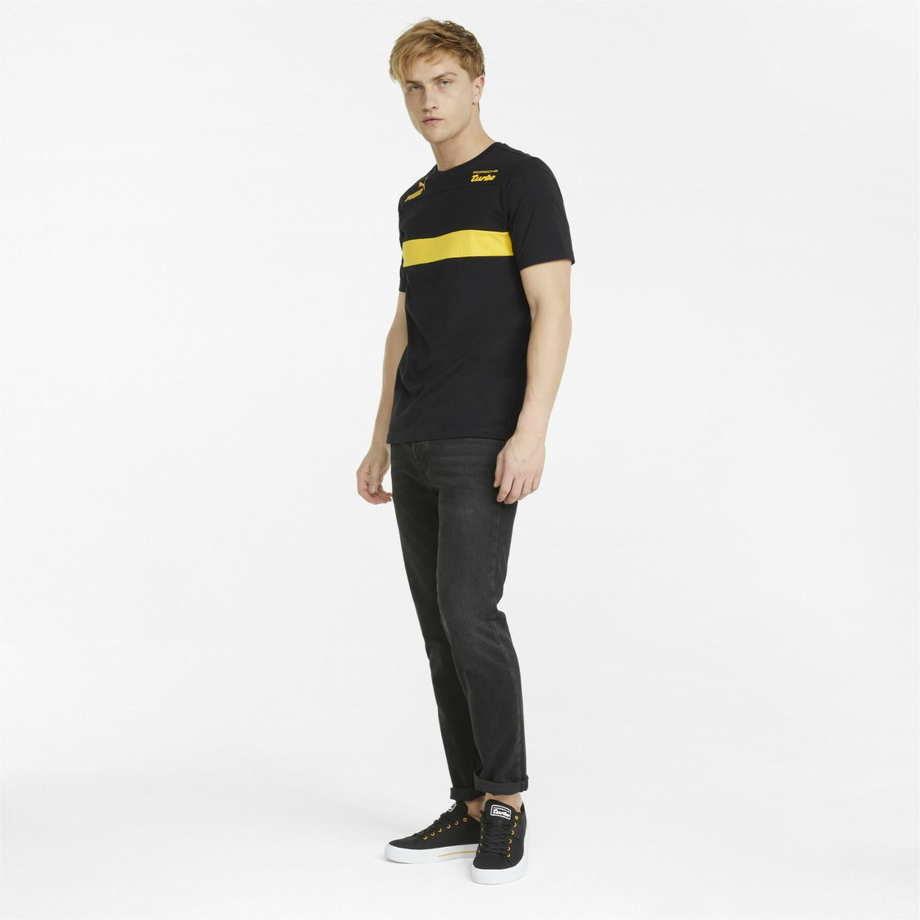 Porsche Legacy Logo T-Shirt für Herren in Black yellow